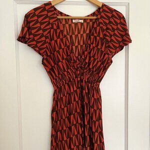 Like new! Khush Boho Maxi Dress in Geometric Pattern | Size XS